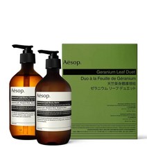 이솝 제라늄 리프 바디 클렌저 앤 밤 Aesop Geranium Leaf Body Cleanser and Balm Duet, 1팩