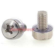 10PCS 니켈 도금 케이지 너트 볼트 와셔 M5 M6 랙 마운트 서버 캐비닛 용 나사 및, [04] M6x20 screw (10pcs)