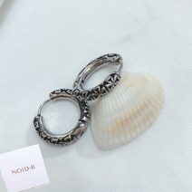 2pcs한쌍 써지컬스틸 크롬엔틱남자 원터치링피어싱 2사이즈 + 화이트박스