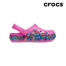 크록스 [크록스] 아동 펀랩 멀티 버터플라이 밴드 라이트클로그 핑크 206158-6QQ