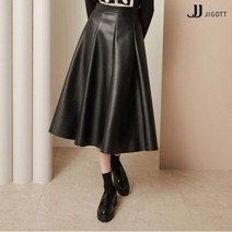 JJ지고트 A라인 플레어 레더 스커트 GMCP0SKP3