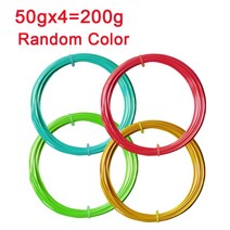 3d펜필라멘트 3D 프린터 1.75mm PLA 필라멘트 실, RandomPLA 50gx4_CHINA
