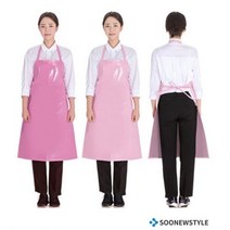 I.우레탄방수앞치마 중 식당 주방 업소용 비닐 식품공장 앞치마, 흰색
