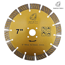 7인치 다이아몬드 날 휠 컵휠 석재용 콘크리트용 마른날, 1개