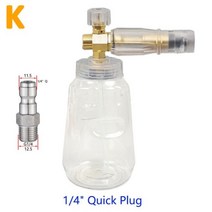 폼건 워터건 세차 ROUE 비누 거품 총 1L 병 스프레이 고압 눈 랜스 청소 발생기 Karcher Nilfisk WAP 280bar, For 1-4 Quick Plug