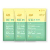 [푸디웜] 저알러지 기능성 애견간식, 1개, 북어튼튼포 3묶음