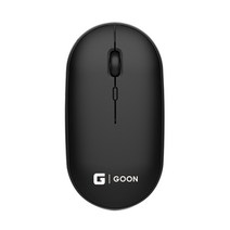 지군 슬림 충전식 저소음 무선마우스 GLW-N120, 블랙