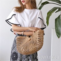러블보니 / 프릴 날개 티셔츠 프리 숄더 3컬러