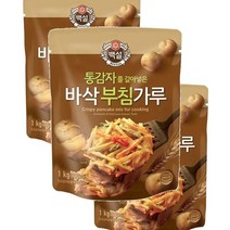CJ 백설 통감자 바삭부침가루 오징어튀김 정구지 지짐이 호박전 분식 1Kg 3개 1세트, 4세트
