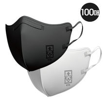 진짜 국가대표가 쓰는 국가대표마스크 KF94 새부리형 화이트/블랙/그레이. 카타르 응원 국가대표축구팀 KFA, 화이트+블랙, 100매(2박스)