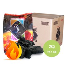 화성연료 화성 잘구운숯 2kg*8봉지*1박스, 1박스, 2000g