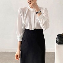 러블리감성 / 나은 목걸이 블라우스 셔츠