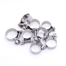 스테인레스 스틸 미니 연료 라인 호스 클립 클램프 디젤 가솔린 파이프 304 단일 10 개, 10 15to17mm