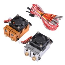2 In 2 Out 압출기 듀얼 컬러 3D 키메라 핫 엔드 키트 용 금속 멀티 압출 V6 듀얼 압출기 0.4mm/1.75mm 3D 프린터 부품, [01] Silver