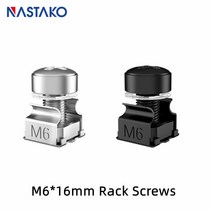 네트워킹 NASTAKO M6X16mm 랙 마운트 케이지 너트 서버 캐비닛 선반 라우터 용 나사 및 와셔, [02] 50pcs Silver