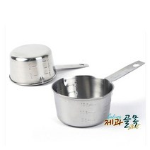 제과골목 쿠킹플러스 스텐계량컵 200ml 스텐비커 한컵계랑컵