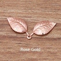13x32mm 골드 컬러 빈티지 더블 리프 펜던트 참 유럽 결과 목걸이 팔찌 브로치 쥬얼리 DIY 제작 50 개