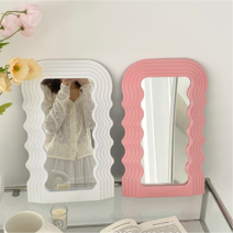 웨이브거울 물결 화장대거울 감성 인테리어 소품거울 2colors 윈베쥬, 화이트