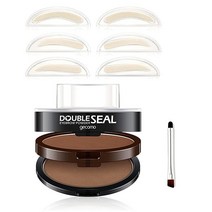 투톤 아이브로우 파우더 브로우 브러시가 있는 방수 아이 스탬프 완벽한 자연 컬러링 키트 02# 다크 브라운 + 라이트 820528, 02# Dark Brown + Light Brown