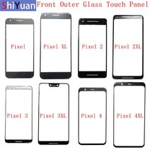 터치패널 전면 외부 유리 Google 픽셀 XL 2 2XL 3 3XL 3A 3AXL 4 4XL 터치 패널 스크린 렌즈, [03] For Pixel XL Black