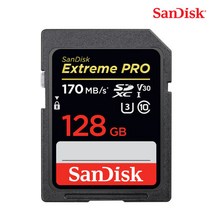 SOI 샌디스크 익스트림 프로 SDXC 128GB (200MB) SDXXD, 단일속성