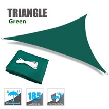 하우스 몽골텐트 주차 차고지 옥상 천막 삼각형 태양 그늘 항해 캐노피 블록 태양 대피소 야외 시설 활동, 초록, 5x5x5m