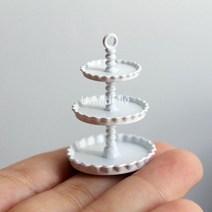 미니어쳐 가구 소품 귀여운 미니 마카롱 미니어처 인형의 집 케이크 삼각대 인형 주방 장난감 액세서리용 음식 1/12 스케일, white