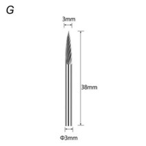 3x3mm 금속 드로잉 텅스텐 카바이드 밀링 커터 로터리 도구 버 CNC 조각 연마 가공, 17 single G