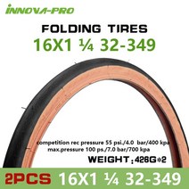 자전거 타이어 Innova 산악 26x2 029x2 127 5x2 25 인치 펑크 방지 도로 눈 70025c 초경량 사이클, 2개 접기 16인치