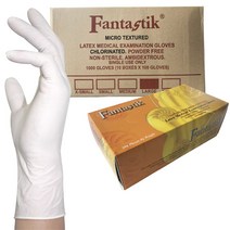 판타스틱 라텍스 글러브 크린룸 클린룸장갑 일회용 식품용 허가 아이보리 Large, 100개, 대(L), 1통