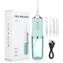구강세정기 휴대용 워터 치과 제트 치아 300ML 5 입, 7.6886blue