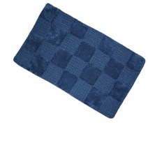 Woven St. 면 욕실 매트 - 53.3cm x 86.4cm(21인치 x 34인치) 네이비 블루 슈퍼 소프트 흡수력이 좋은 세탁기 세탁 가능한 욕실 러그
