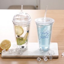 국내생산 주문 제작 아이스 텀블러 500ml DD09905 플랫 콜드컵 플라스틱 돔 빨대