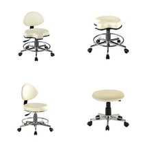 베드연구소 원형보조의자 마사지 미용 진료 진찰 병원 왁싱 의자, 6.스텐링의자302(검정)바퀴형