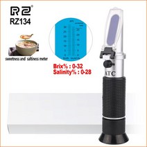 염도체크기 국염도계 영업용 막대 측정기 체크 RZ 굴절계 염분 설탕 측정기 소금 비중계 휴대용 디지털 자, 02 RZ134-whitebox