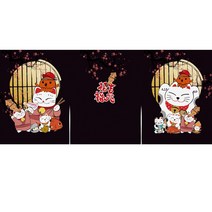 Gudaform 다찌노렌 카이센네코 / 일식디자인 가림막 인테리어 가리개 커튼 / 주문제작