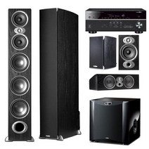 [야마하] RX-V685 + 폴크오디오 Rti A9 5.1채널스피커(A1/A6/SW300), 5채널:5CH(블랙)