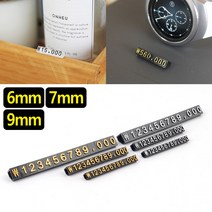 쇼케이스 가격표시 입체 가격표 3P 시계가격표 보석가격표, 1개, 6mm 검정/금색
