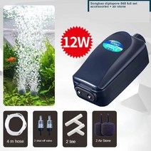 220V 조절 산소 증가 펌프 음소거 기계 물고기 농업 수족관 공기 펌프 물고기 탱크 공기 펌프 산소 제조 기계, 06 848 12W P1