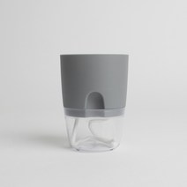 워터뷰 원형 자동급수 화분(그레이) (8.5x11.5cm), 1개, 워터뷰 원형 자동급수 화분(그레이) (8.5x11.5c