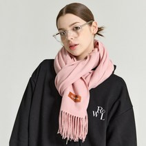 RECLOW 파스텔 무지 머플러 핑크 선물포장 - 선택안함