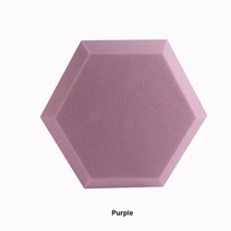 방음 패널 단영 흡음판 셀프 시공 스튜디오 어쿠스틱 육각형 폼 벽 난연 스폰지 색, 180x300mm, 보라색, 6개