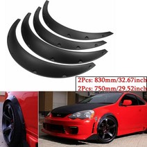 오버휀다 펜더 플레어 용 블랙 유니버설 4pcs 자동차 흙받이 진흙 가드 혼다 용 bmw 용 벤츠 용 유연한 휠 눈썹 휠 아치 58, 협력사, 검정