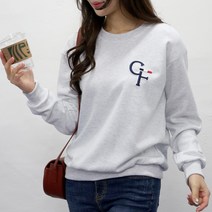 여자친9 [당일발송] 래터링 볼륨자수 빅사이즈(S~2XL) 소프트 맨투맨-26칼라