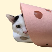 캣터널 고양이 쏙쏙 터널 숨숨집 핑크+아이보리 1세트