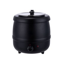 챠핑 디쉬 블랙 습워머 뷔페 부페 보온 가열 10L 죽, 10L 대형 입 플라스틱 케이스(숟가락 없음)