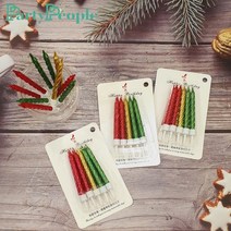 10개입 메탈막대초 꼬불이초 특이한 생일 축하 숫자 케이크 초 브라이덜 샤워 프로포즈, 꽃 자주