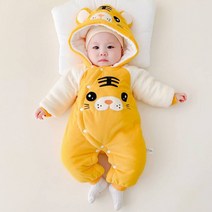 뿜뿜베베) 호랑이 기모 방한 우주복