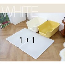 [B급 1+1] 고양이 모래매트 사막화방지 화이트 매트 대형