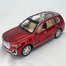 1:24 다이캐스트 모형 다이케스트 비엠더블유 BMW X7 SUV 완구 미니어쳐 피규어 자동차 장난감, 레드